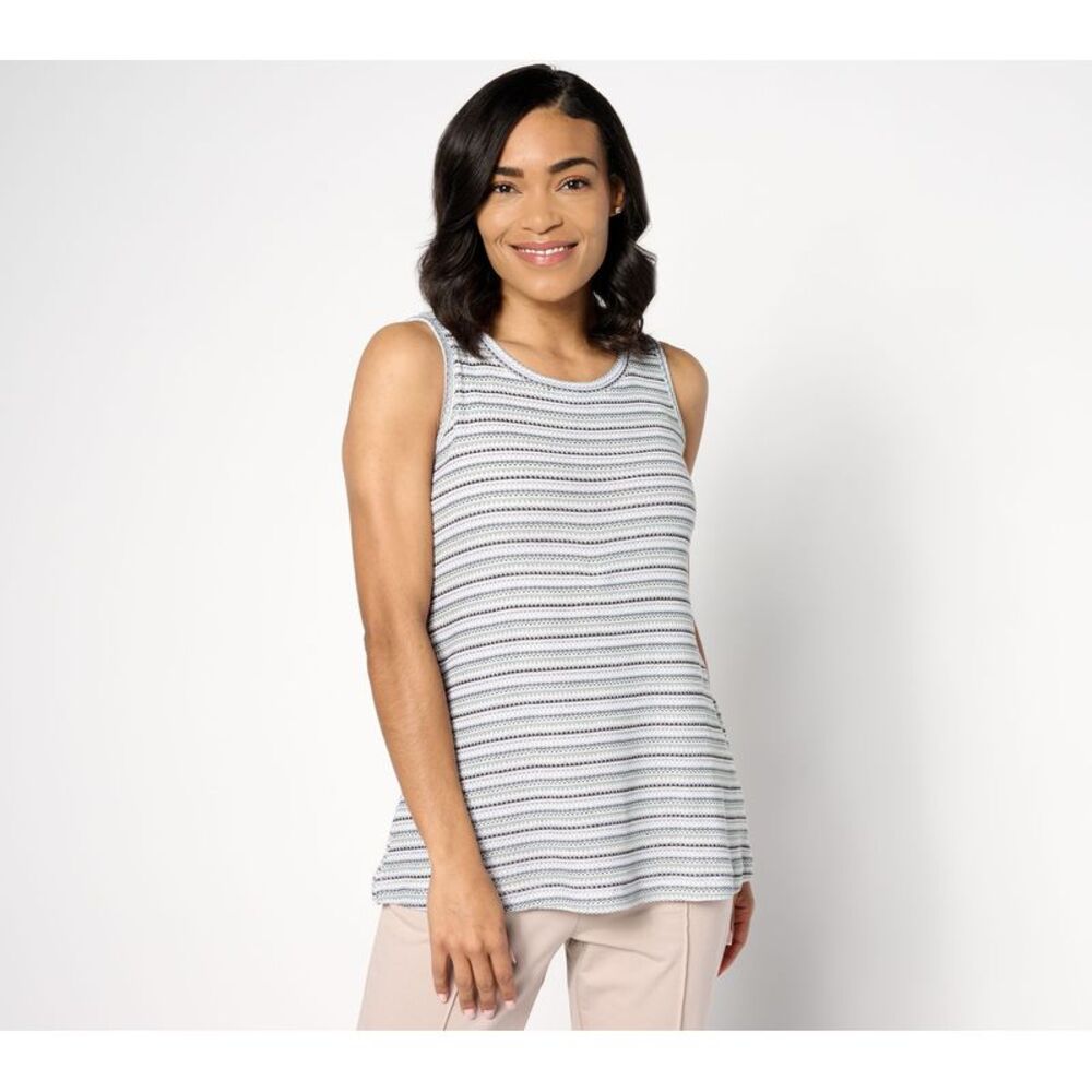 Gloria Vanderbilt Women's Top Plus Sz Sweater 2X Striped Multi-colored